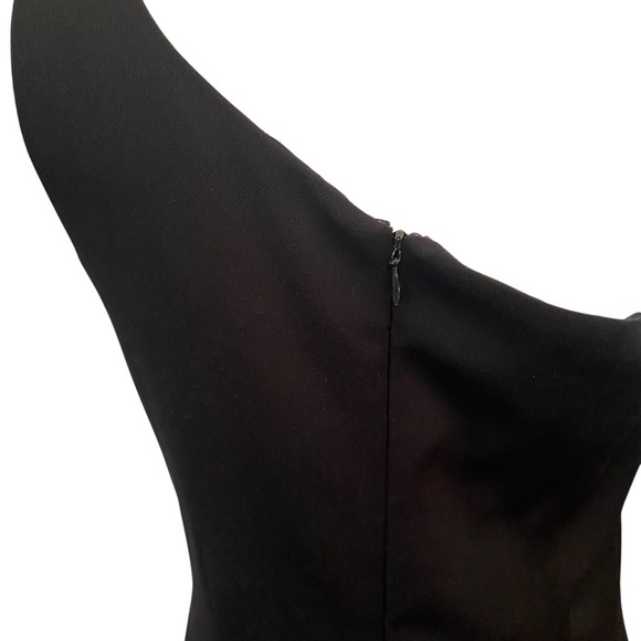 Georgiou Black One-Shoulder Dress Gown Size 8 Floor Length Black Tie Gala Prom - Picture 5 of 13